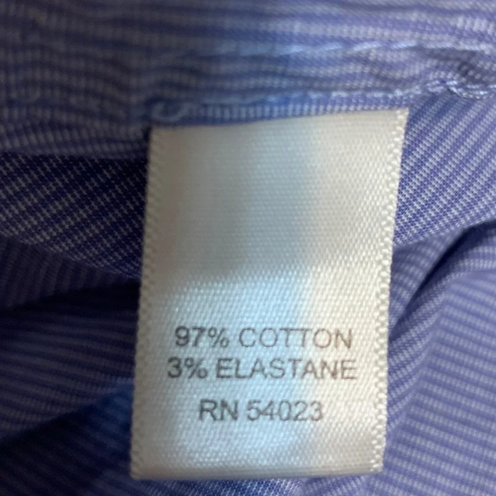 Banana Republic Button Down Shirt XL Tall Micro-Stripe Preppy Classic Casual